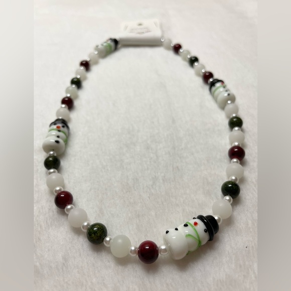 Christmas snowman necklace - Picture 2 of 2